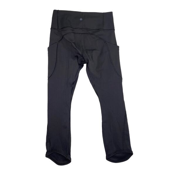 Athleta Small Black Ultimate Stash 7/8 Tight Leggings Workout Yoga Pockets Nylon - Picture 2 of 4